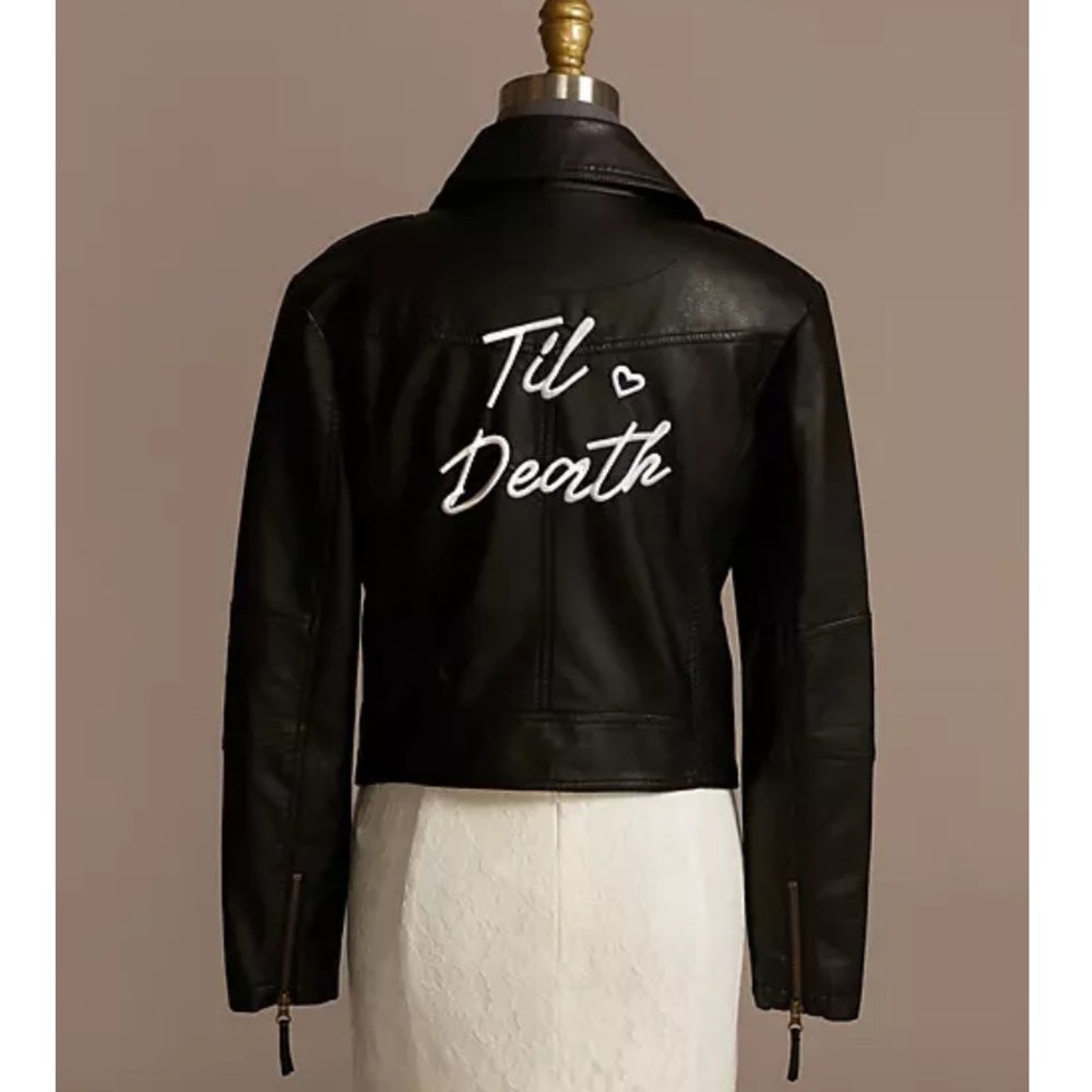 David’s Bridal Till Death Leather Jacket - Worn for 1 time